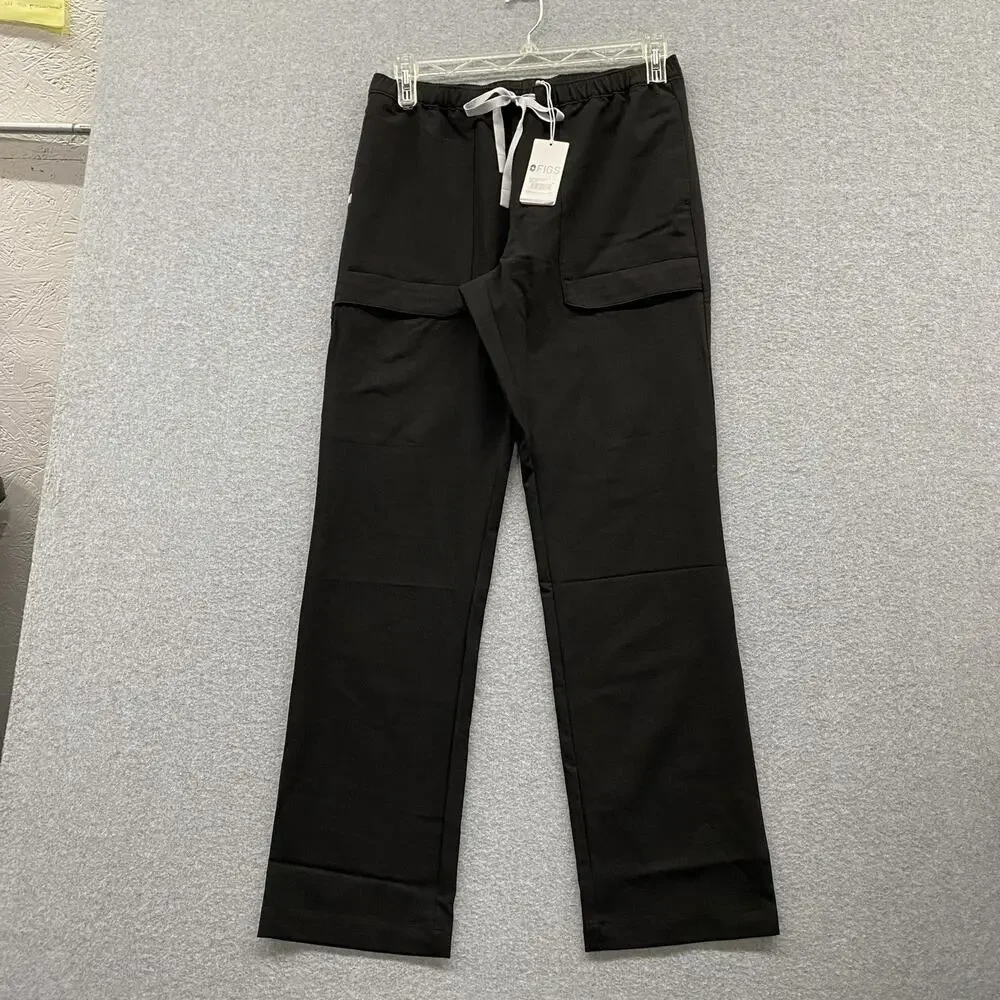 FIGS Men’s Medium Cairo Cargo Scrub Pants Black Double Duty Utility NWT Medical